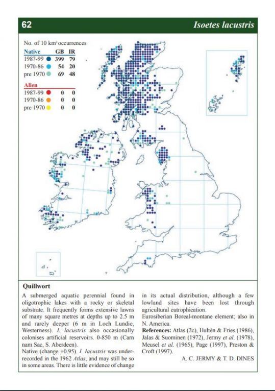 Page from a BPS New Atlas of Ferns and Allied Plants (2005)